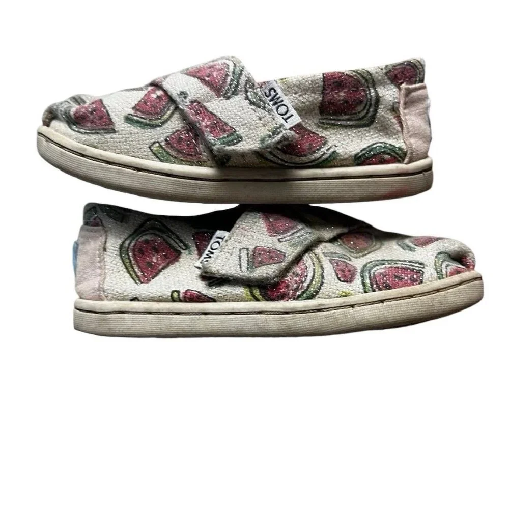 Tiny Toms Classic Watermelon Flats Toddler Size 6